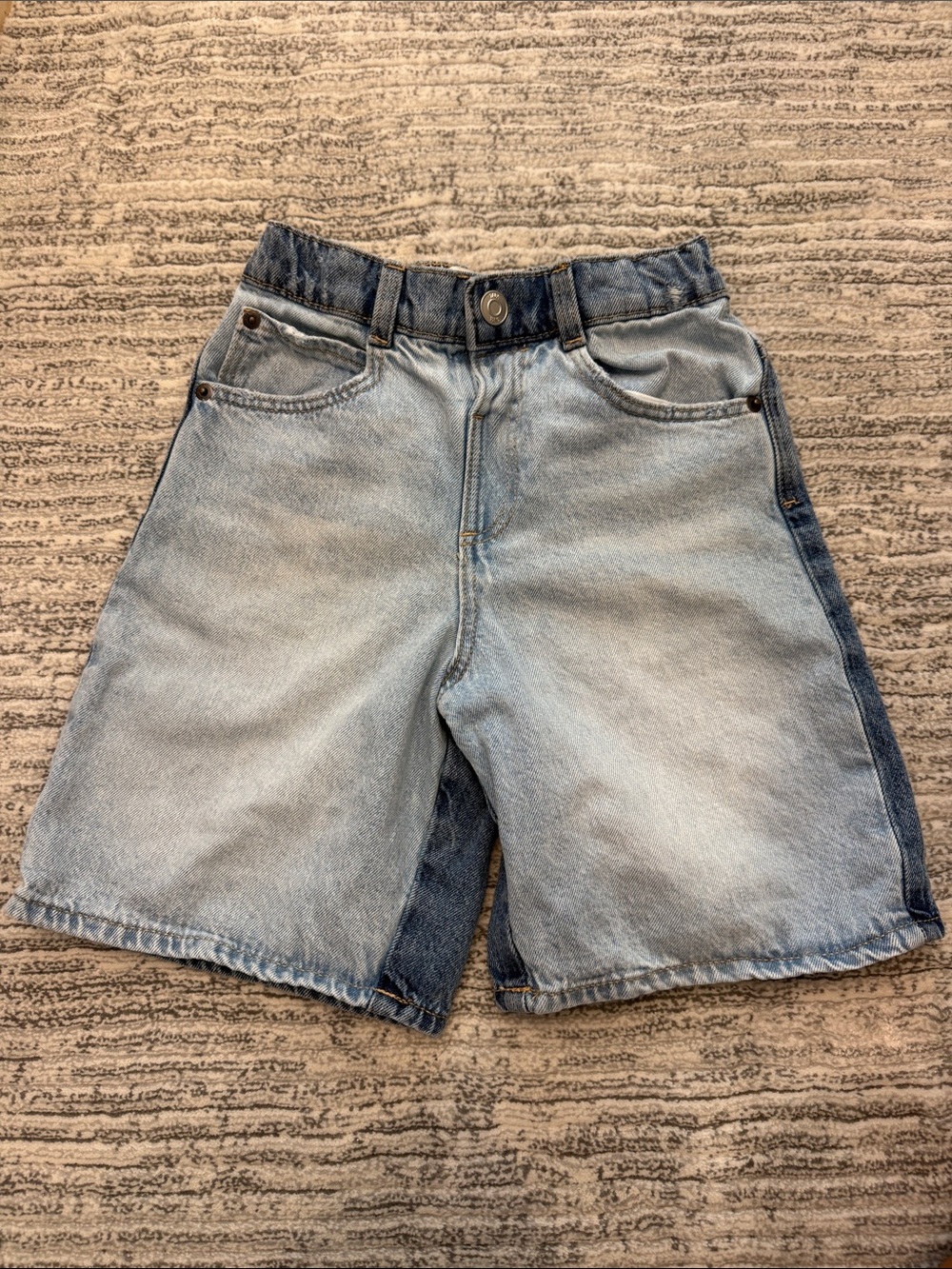 Zara Two-Tone Blue Denim Kids Shorts